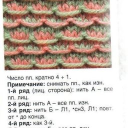 ​Очень красивые узоры на спицах