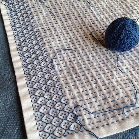 Оригинальная вышивка сашико