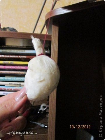 Снегири из ваты: мастер-класс