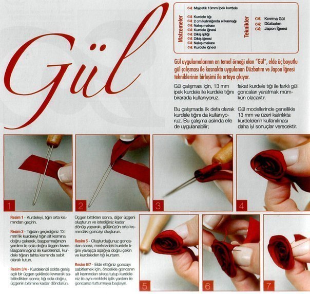 Удивительное творчество из атласных лент