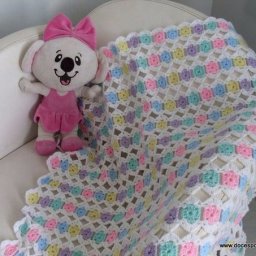 Детский плед крючком