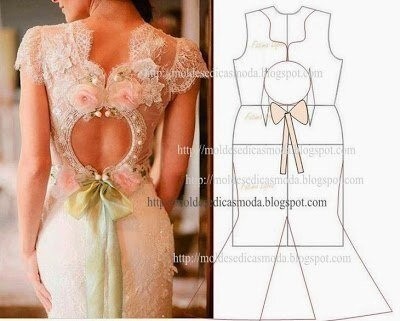 Моделируем вечернее платье с фантазийной спинкой