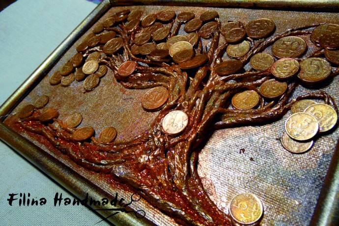 Денежное дерево-панно