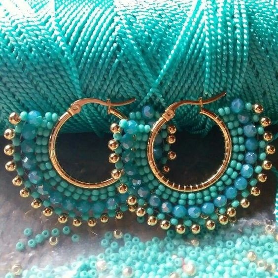 Сережки из бисера