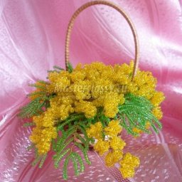 Мимоза из бисера