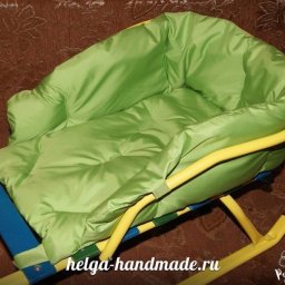 Шьем теплый матрасик для детских санок