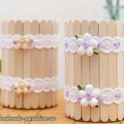 ​Органайзеры из жестяных банок и палочек для мороженого