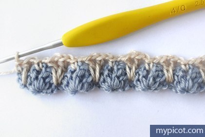 Разноцветный узор, вязаный крючком