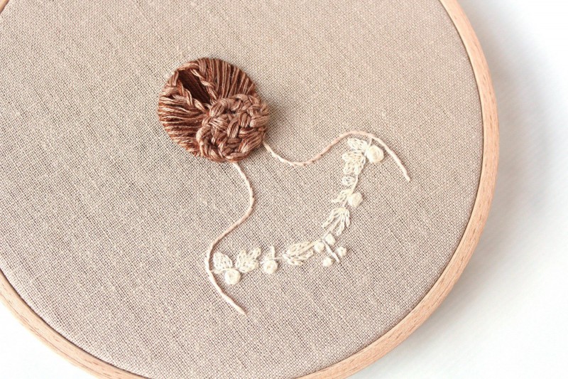 Вышивки с объемными волосами: новые идеи