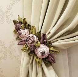 Цветочный подхват для штор: как сделать