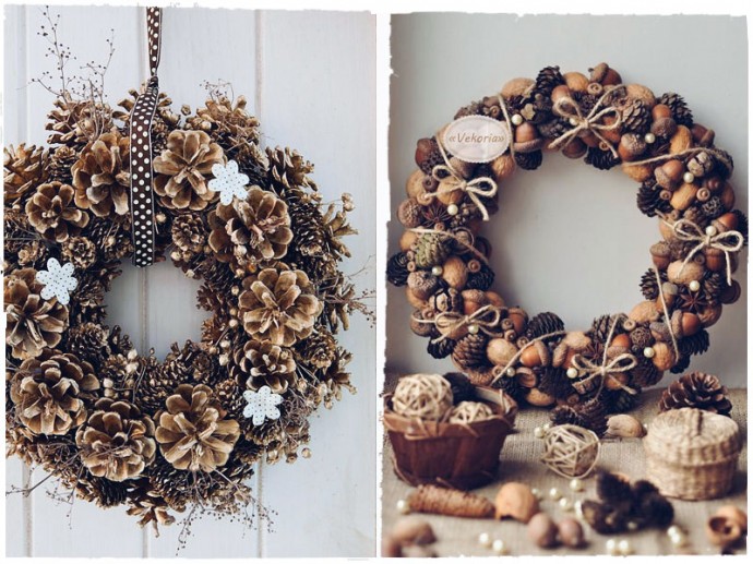 Идеи для декора: новогодние веночки