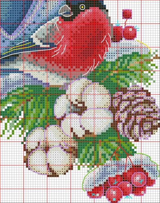 ​Снегирь и скворечник с сердечком