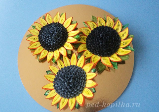 Квиллинг подсолнухи: мастер-класс
