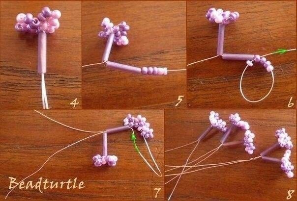 Букет сирени из бисера своими руками