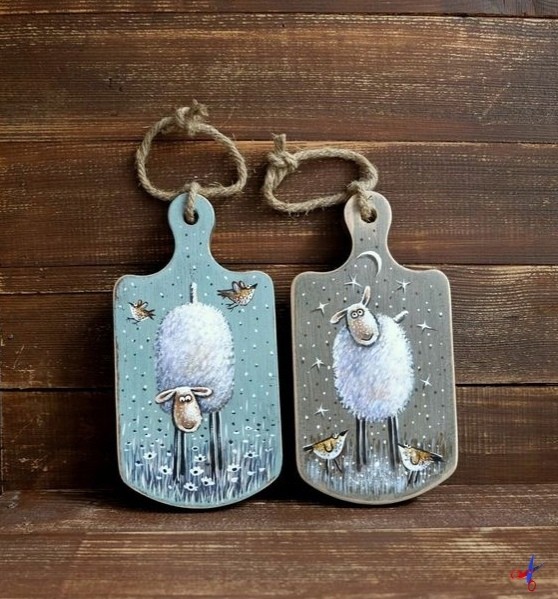 Декоративные доски с декупажем