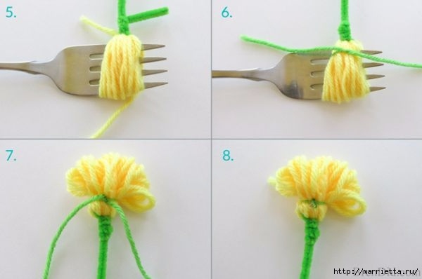 Одуванчики из помпонов: мастер-класс Одуванчики из помпонов: мастер-класс