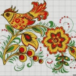 Петриковская роспись крестиком