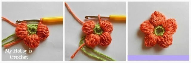 ​Вязаное цветочное полотно крючком