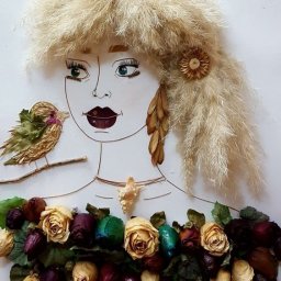 Идеи портретов из природного материала