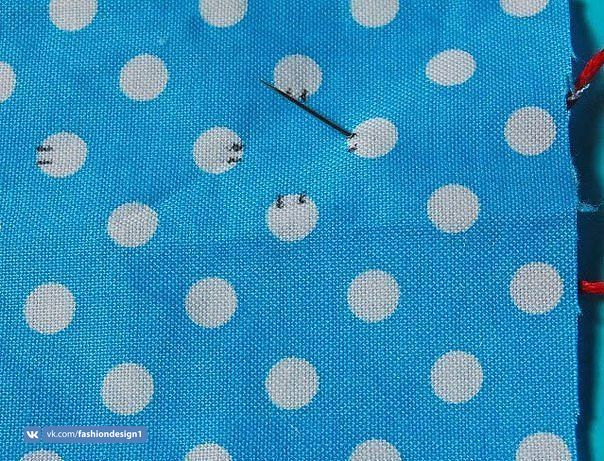 Интересный эффект: буфы на материале в горошек