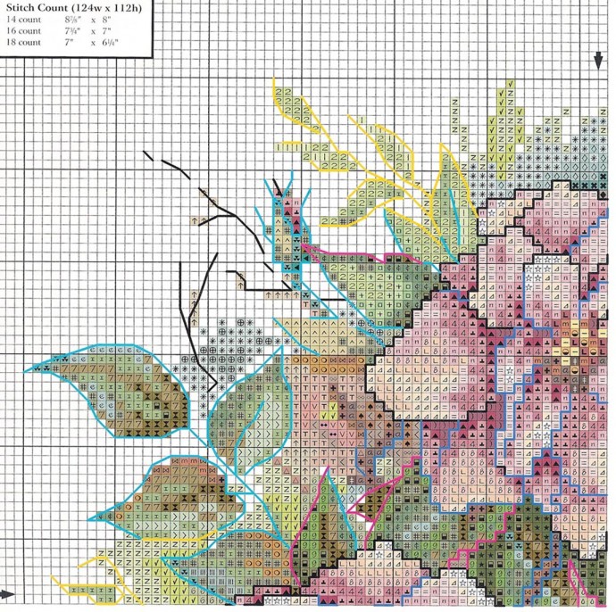 Подушка с цветочной вышивкой