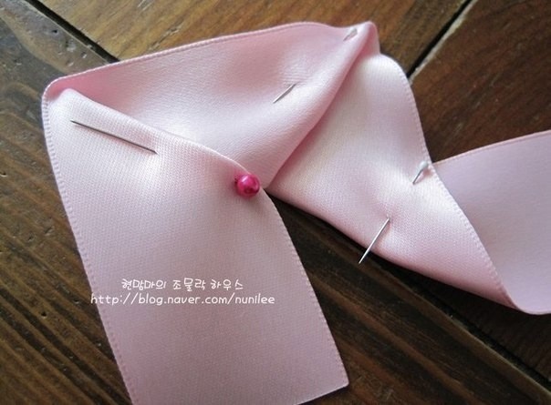 Роза из ленты: мастер-класс