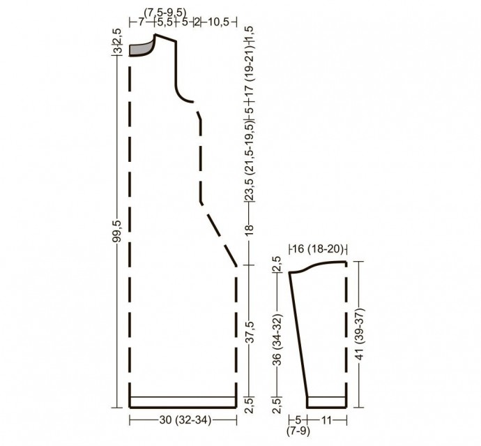 Платье спицами с мотивом "Розы"