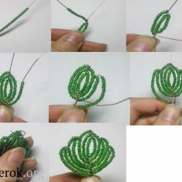 ​Листья из бисера