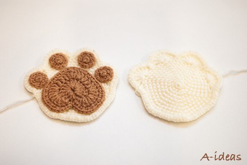 Подставки под горячие чашки "Следы лапок"