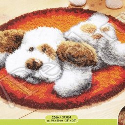 Пушистый объемный коврик со схемой