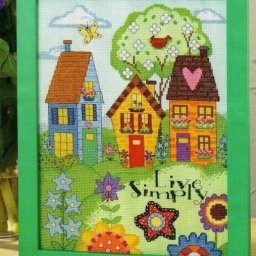 ​Вышиваем домики