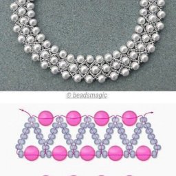 Колье из бисера и бусин