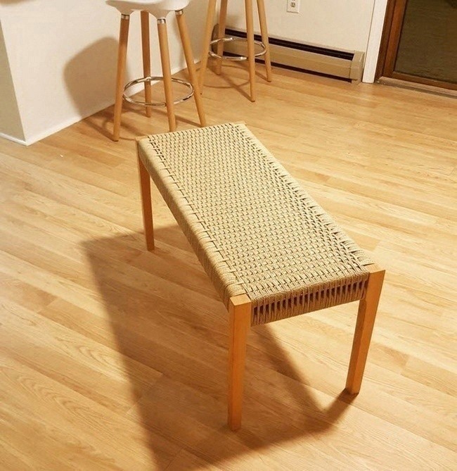 Плетеные сидения банкеток и стульев