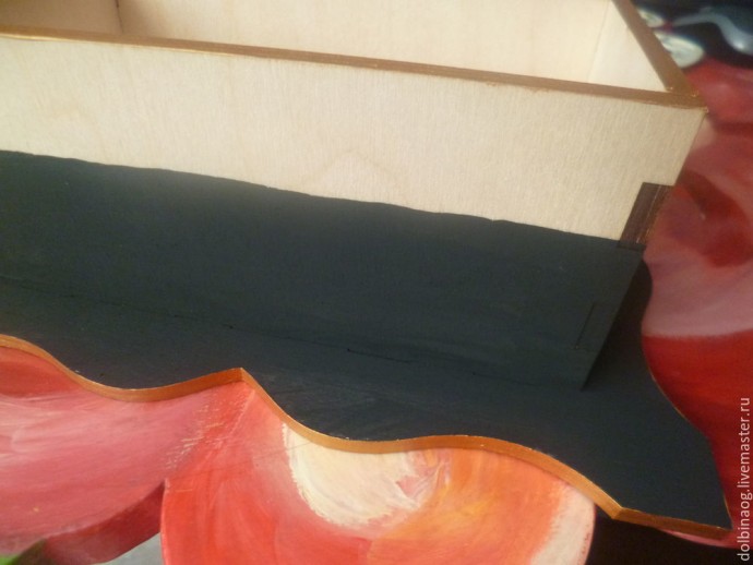 Роспись деревянной шкатулки под Жостово