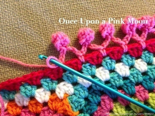 Интересная обвязка края крючком: мастер-класс