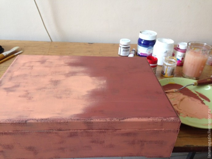 Состаренный фон шкатулки