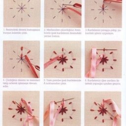 Вышивка лентами: стежки