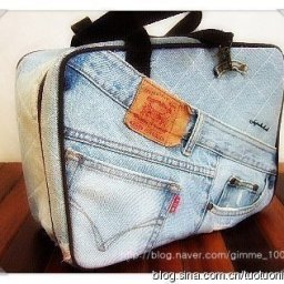 Чемоданчик-сумка из старых джинсов