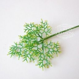 Веточка из бисера: коралловая техника