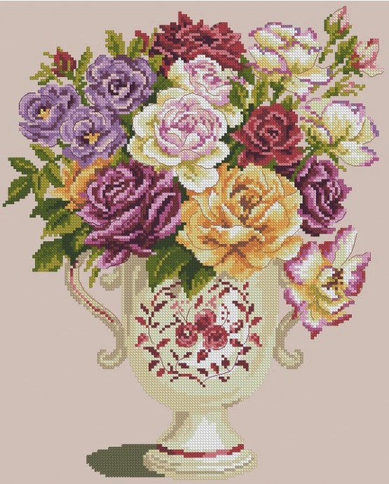 Французская ваза с розами