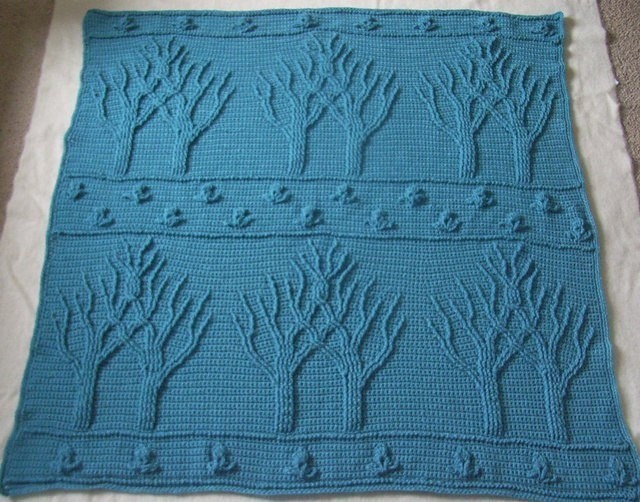 Одеяло "Дерево жизни" крючком