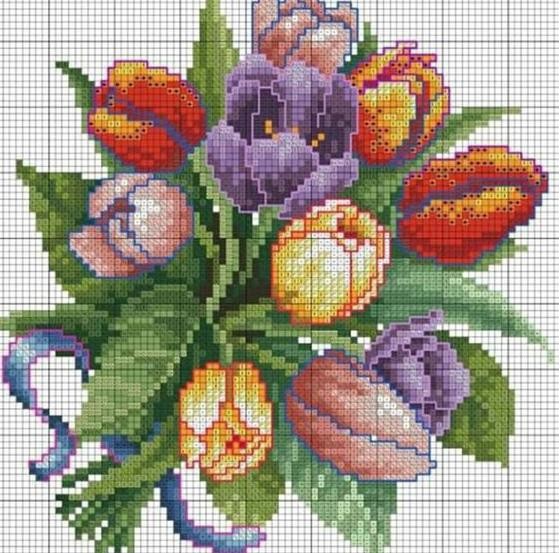 Яркое тепло вышивки