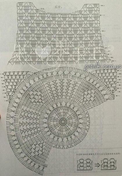 ​Нежная модель туники крючком