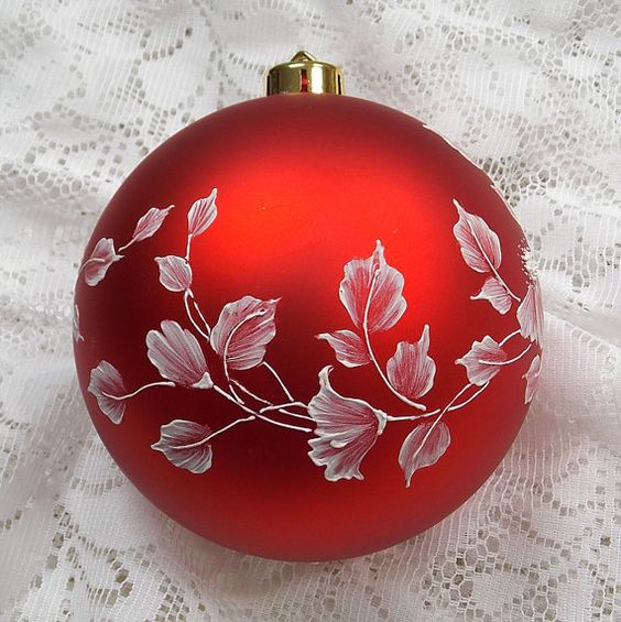 Ёлочные игрушки с росписью ручной работы