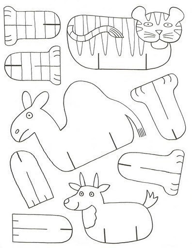 Интересные животные из картона