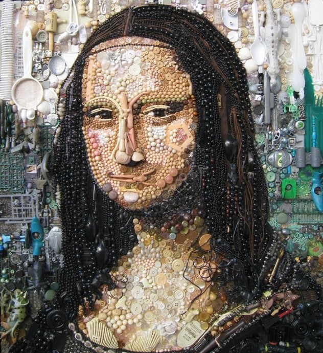 Красивые картины из пуговиц и не только