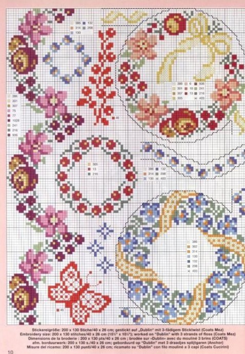 Милая цветочная вышивка