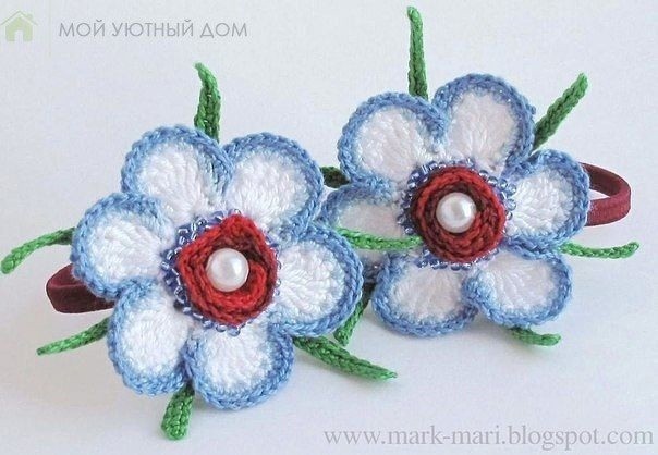 Цветок крючком