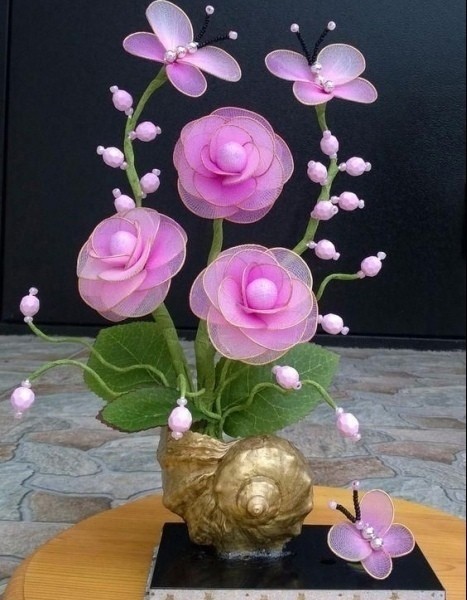 Цветы из капрона