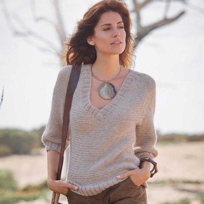 Пуловер из альпаки